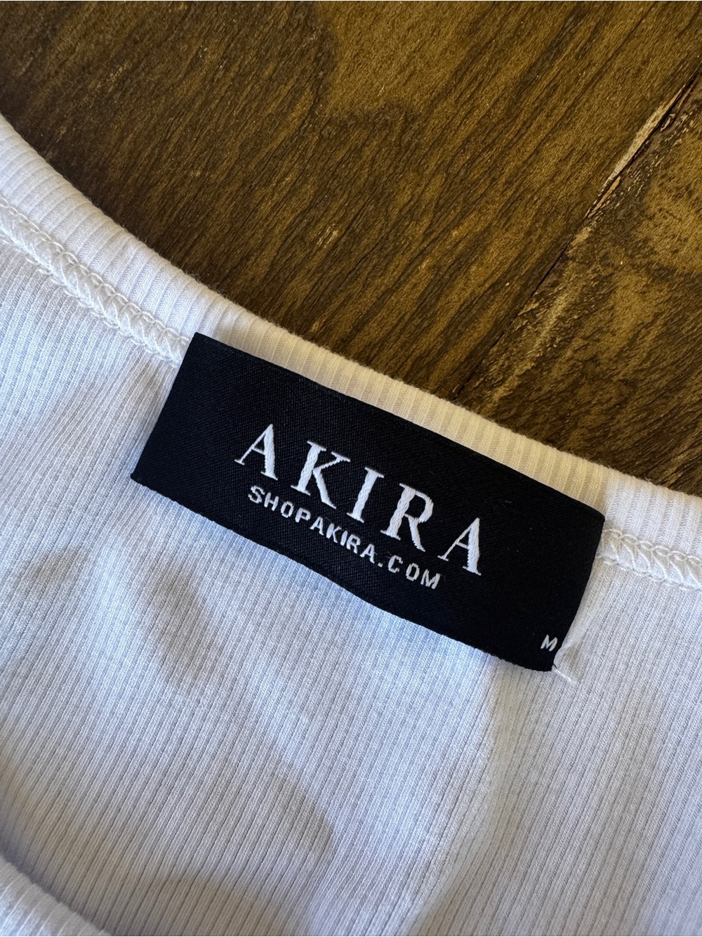 AKIRA White Cropped Tank with Pink Floral Appliqué - Picture 9 of 10